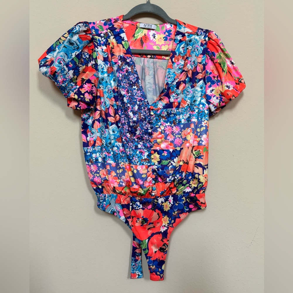 AFRM Multicolor Floral Bodysuit